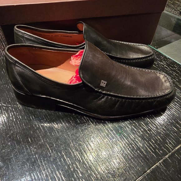 Rare Bally Z-RASOB/90 Black Lamb Leather Nappa Plain Loafers Shoes 9.5D w/Box main image 10